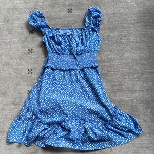 Blue Polka Dot Women’s Dress - Small